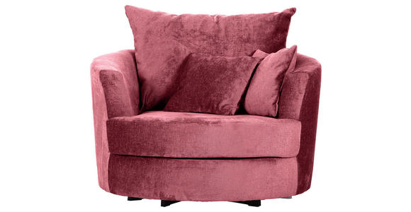 SESSEL Chenille Bordeaux    - Bordeaux/Schwarz, KONVENTIONELL, Textil/Metall (115/72/115cm) - Carryhome