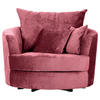 SESSEL in Chenille Bordeaux  - Bordeaux/Schwarz, Konventionell, Textil/Metall (115/72/115cm) - Carryhome