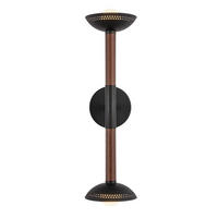 LED-WANDLEUCHTE Alora Mood 57,2/15,2 cm  - Walnussfarben/Schwarz, Design, Glas/Metall (57,2/15,2cm) - Elstead Lighting