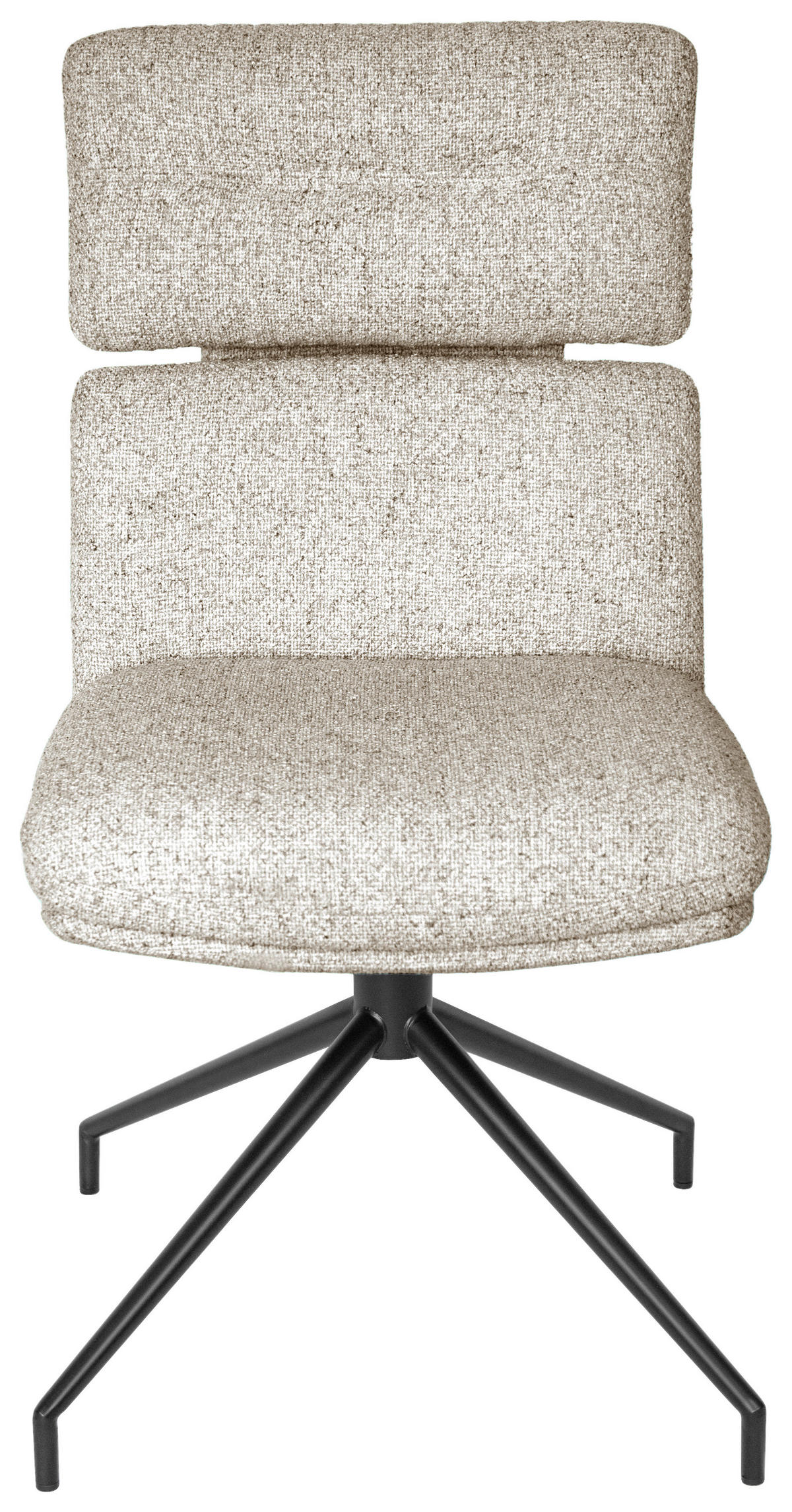 STUHL - Beige/Schwarz, Design, Textil/Metall (50/92/64,5cm) - Dieter Knoll
