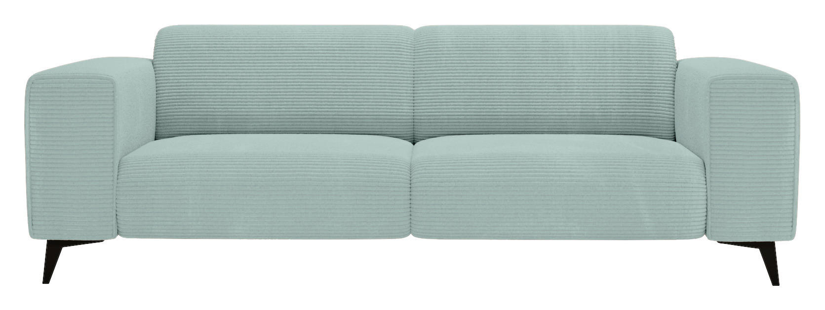 2-SITZER-SOFA Cord Salbeigrün  - Salbeigrün/Schwarz, KONVENTIONELL, Textil/Metall (207/75/104cm) - Carryhome