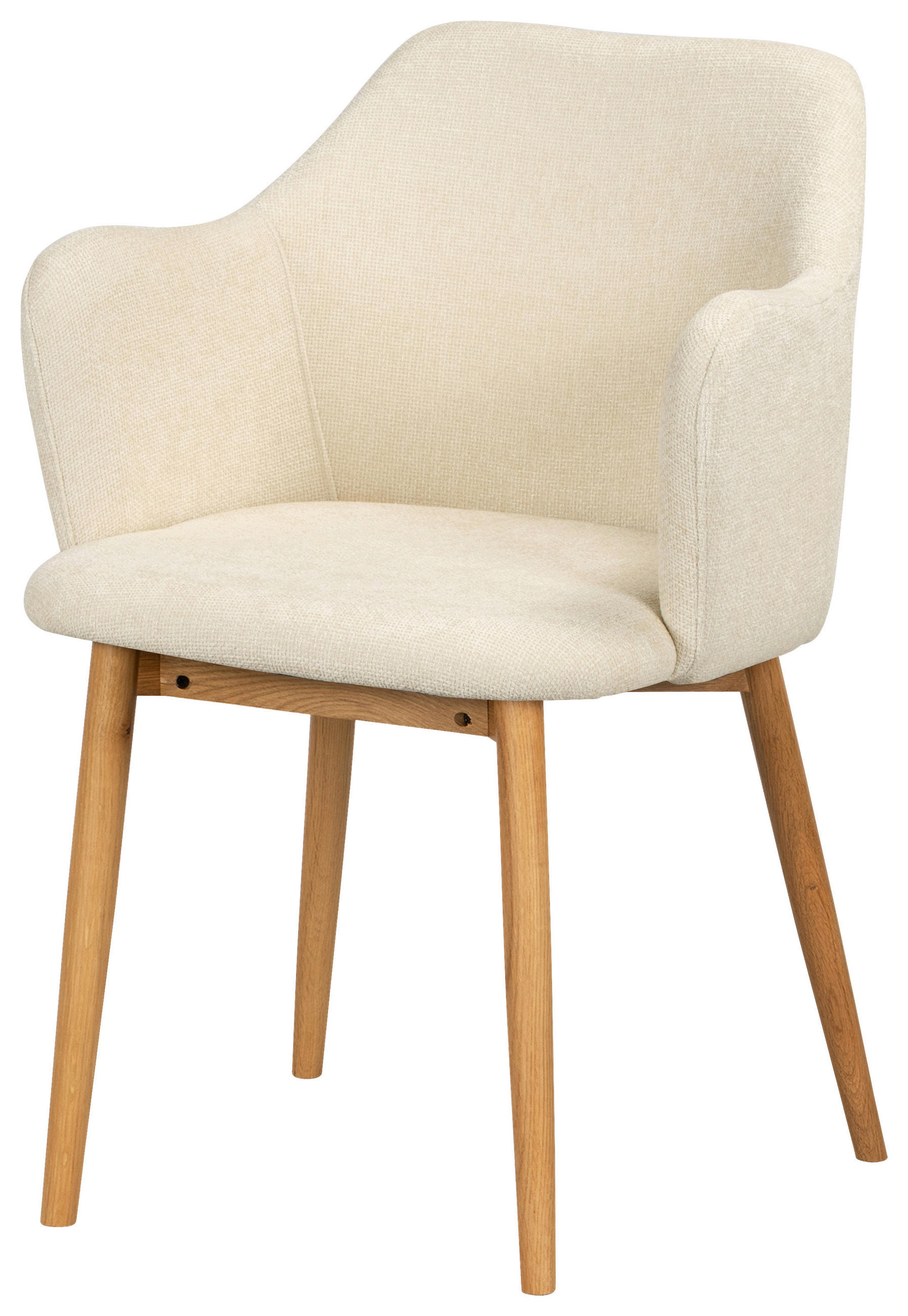ARMLEHNSTUHL in Holz, Textil Naturfarben, Beige  - Beige/Naturfarben, MODERN, Holz/Textil (55/82/57cm) - Livetastic