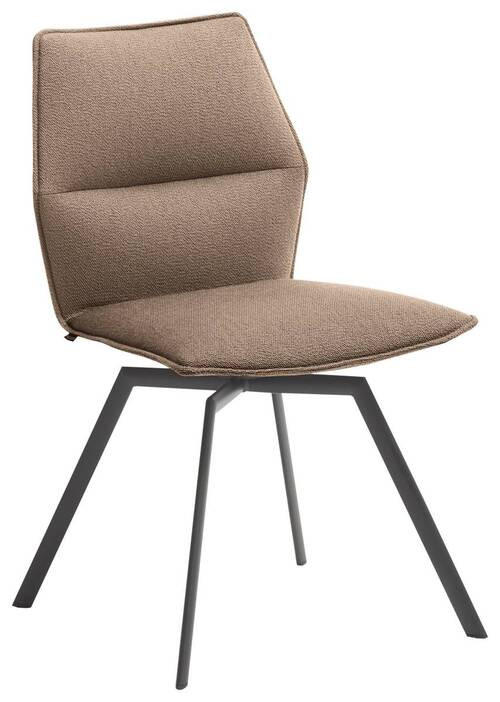STUHL Anthrazit, Braun  - Anthrazit/Braun, Design, Textil/Metall (47/86/54cm) - Venjakob