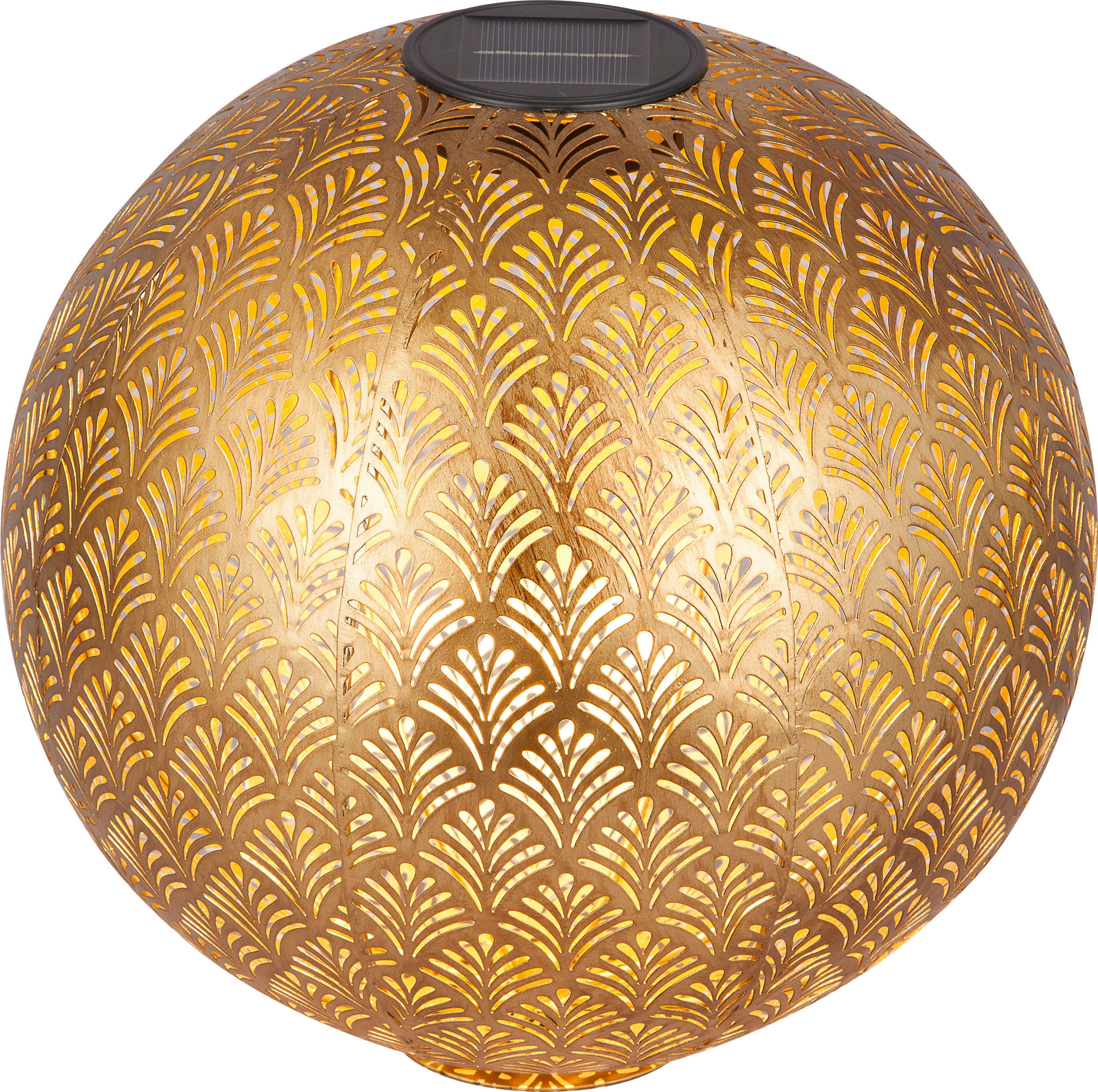SOLARLEUCHTE - Goldfarben, Design, Kunststoff/Metall (30cm) - Ambia Garden