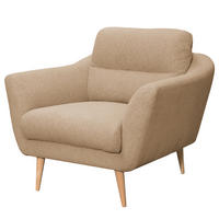 SESSEL in Webstoff Beige  - Beige/Buchefarben, Design, Holz/Textil (92/87/88cm) - Livetastic
