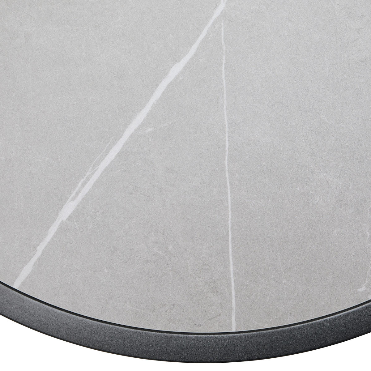 COUCHTISCH in Metall, Stein 75/35/75 cm  - Hellgrau/Schwarz, Design, Stein/Metall (75/35/75cm) - Livetastic