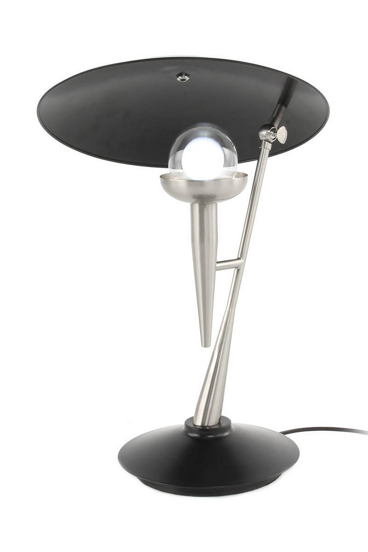 TISCHLEUCHTE - Silberfarben/Schwarz, Trend, Metall (36/36/50cm) - Kayoom