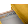 SCHLAFSOFA in Flachgewebe Gelb  - Gelb/Schwarz, Design, Textil/Metall (203/75/100cm) - Carryhome