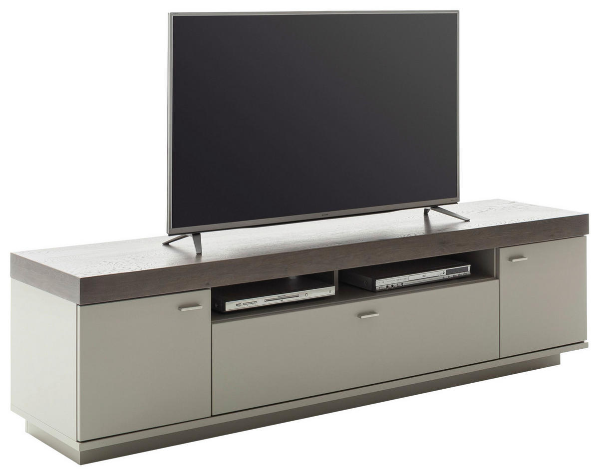TV-ELEMENT Grau, Eichefarben  210/58/50 cm  - Eichefarben/Grau, Design, Holzwerkstoff/Metall (210/58/50cm) - Novel