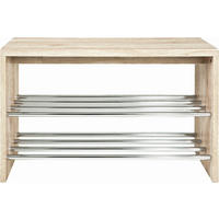 SCHUHBANK 81/55/30 cm  - Eichefarben, Design, Holzwerkstoff/Metall (81/55/30cm) - MID.YOU
