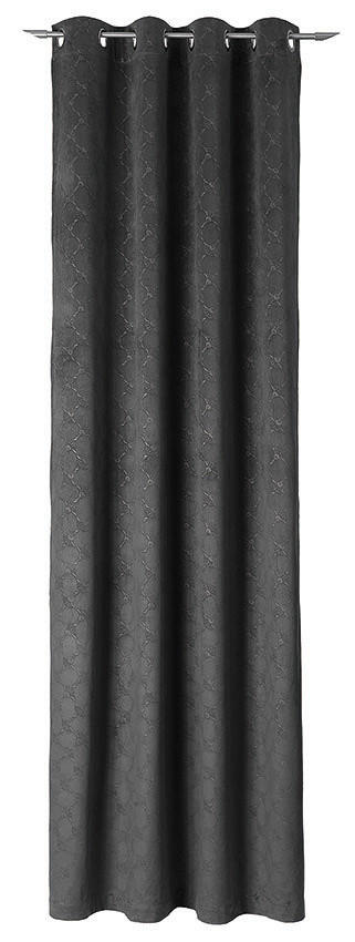 ÖSENSCHAL Emboss blickdicht 140/250 cm   - Anthrazit, Design, Textil (140/250cm) - Joop!