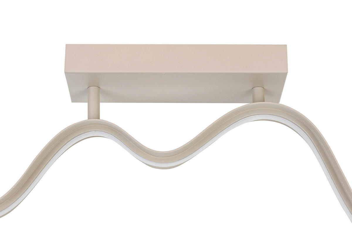 DECKENLEUCHTE 100/8/20,5 cm   - Sandfarben, Trend, Kunststoff/Metall (100/8/20,5cm) - Collet's Monde