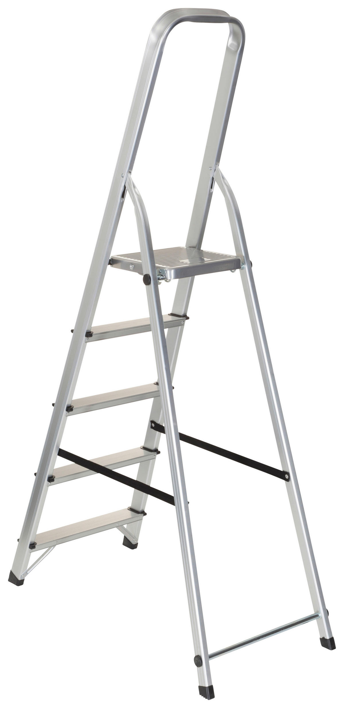 KLAPPTRITTLEITER - Alufarben, Basics, Metall (44/170/12cm) - MID.YOU