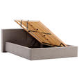 POLSTERBETT Lattenrost, Bettkasten Taupe 140/200 cm  - Taupe, Basics, Holz/Textil (140/200cm) - Xora