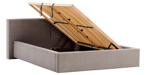 POLSTERBETT Lattenrost, Bettkasten Taupe 140/200 cm  - Taupe, Basics, Holz/Textil (140/200cm) - Xora