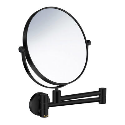 SCHMINKSPIEGEL     - Chromfarben/Schwarz, Basics, Metall (20/20/34cm) - Smedbo