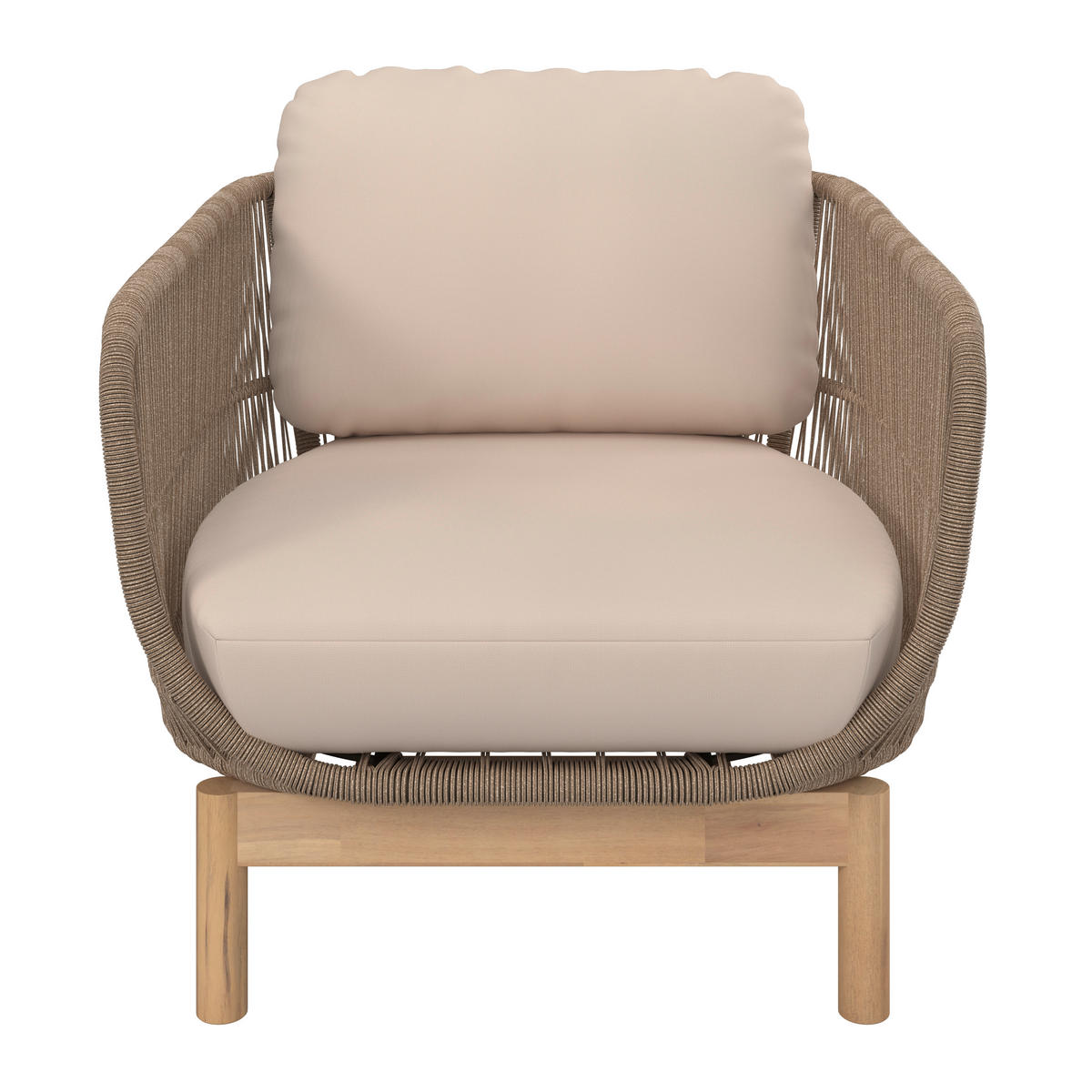 LOUNGE NASLANJAČ robinija masivno aluminij  - Natur, kovina/tekstil (76/68/80cm) - Ambia Garden