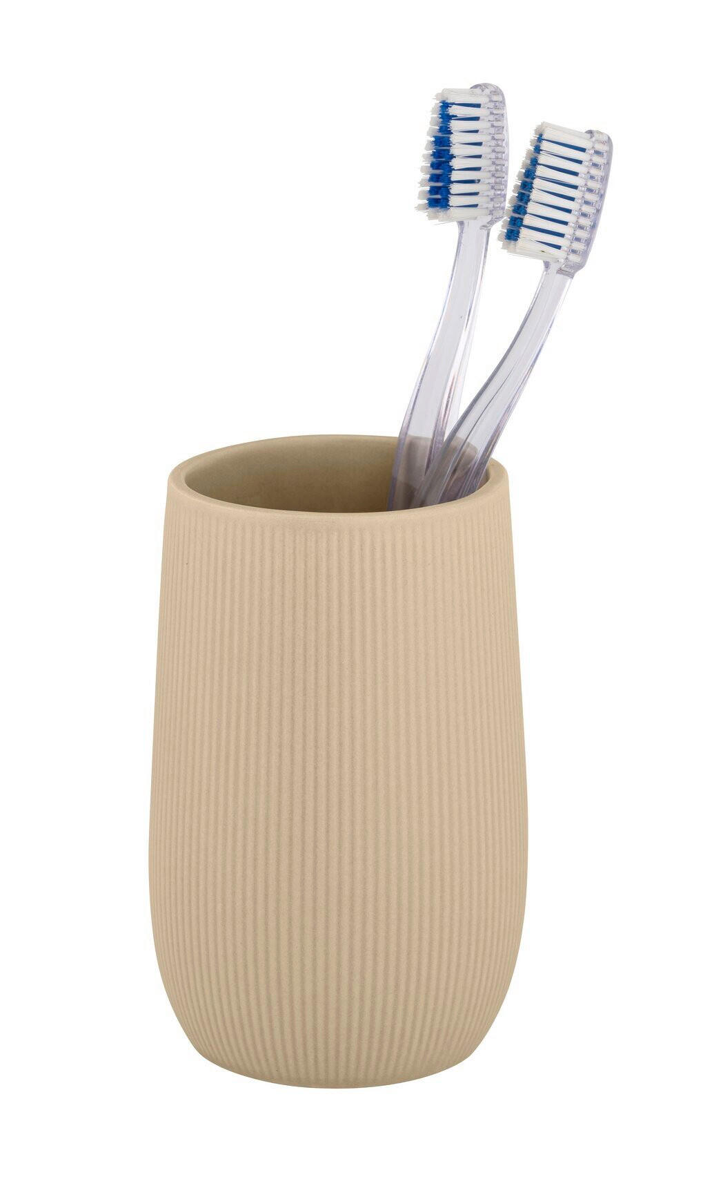 ZAHNPUTZBECHER FABLO  - Beige, Basics, Keramik (8/12/8cm) - Wenko
