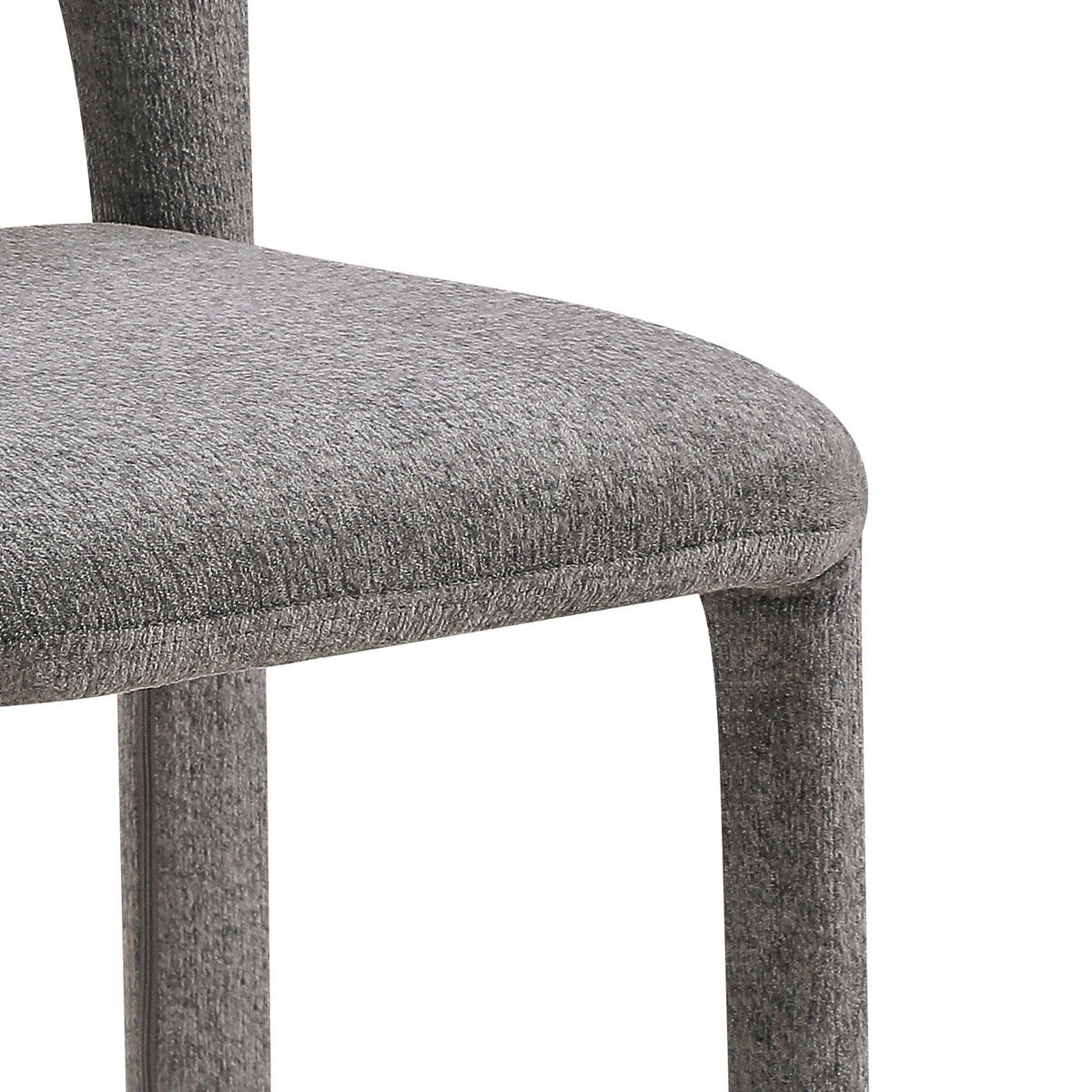 STUHL   Chenille  Grau  - Grau, MODERN, Textil/Metall (47/76/57cm) - Carryhome