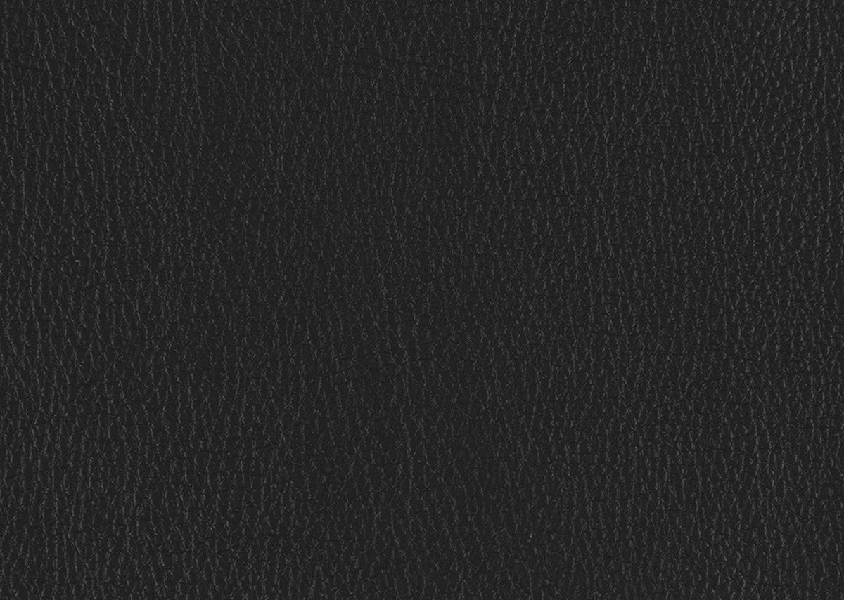 ECKSOFA in Echtleder Schwarz  - Schwarz, Design, Leder/Metall (188/307cm)