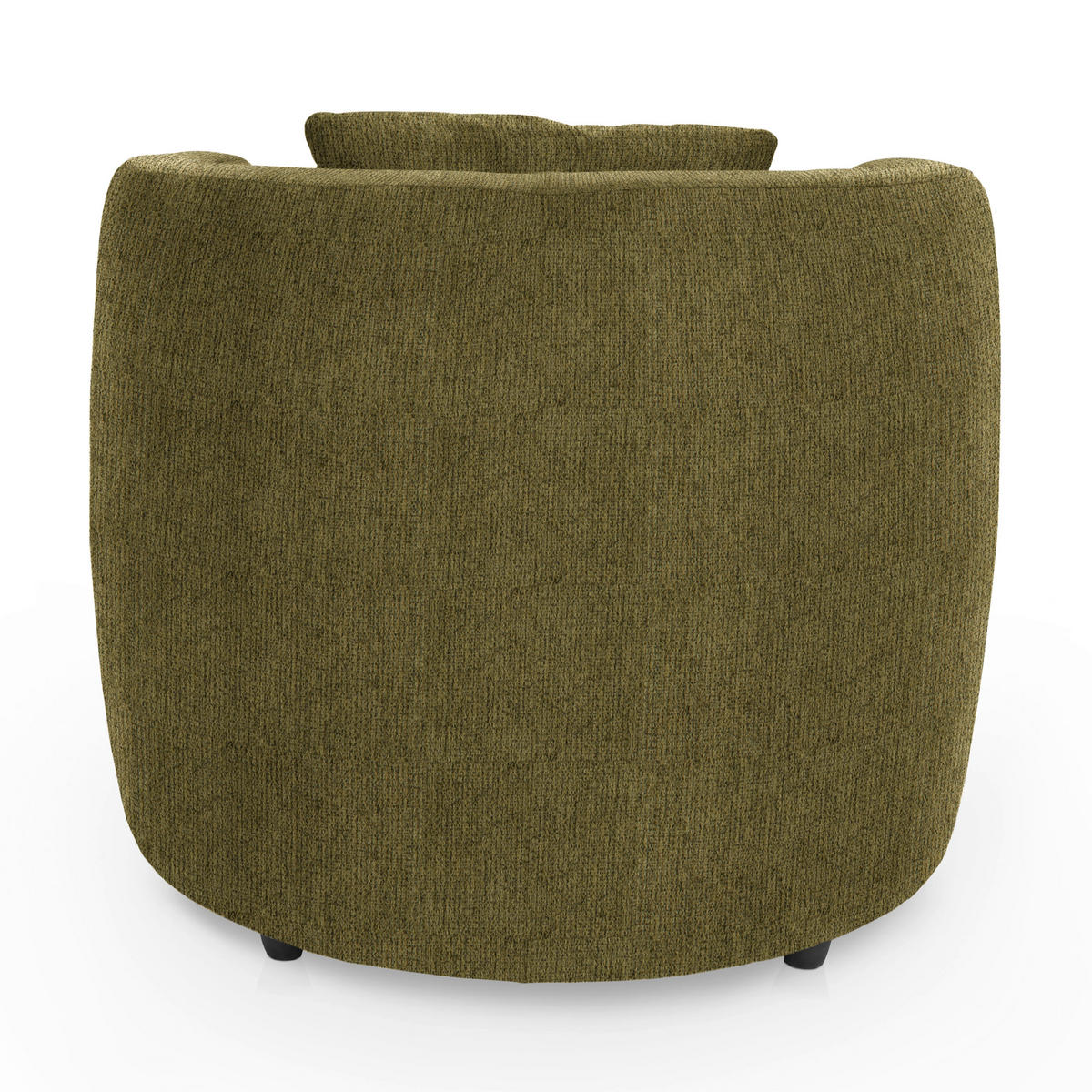 COCKTAILSESSEL in Chenille Olivgrün  - Schwarz/Olivgrün, Design, Kunststoff/Textil (81/74/81cm) - Livetastic