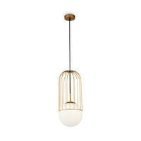 STROPNÍ ZÁVĚSNÉ SVÍTIDLO, 20/48 cm  - barvy zlata, Basics, kov/sklo (20/48cm)