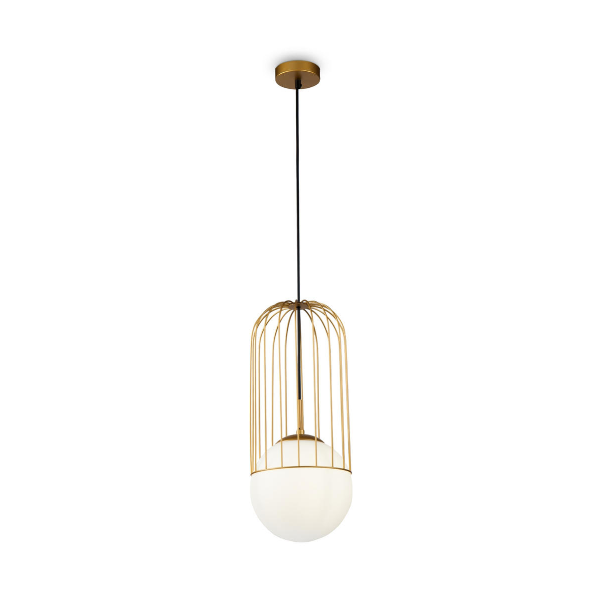 STROPNÍ ZÁVĚSNÉ SVÍTIDLO, 20/48 cm  - barvy zlata, Basics, kov/sklo (20/48cm)