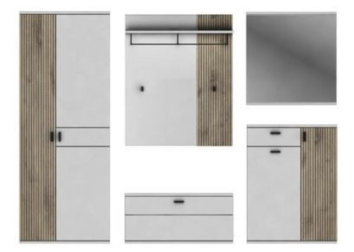 NÁSTENNÉ ZRKADLO, 75/78/3 cm,  - biela, Design, kompozitné drevo (75/78/3cm) - Voleo