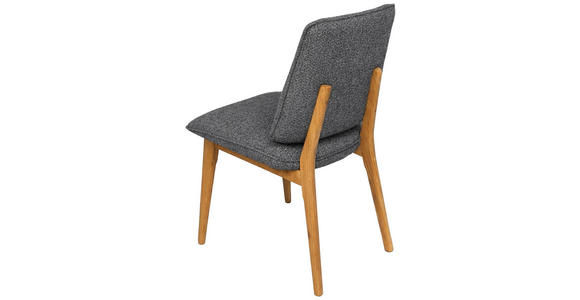 STUHL  Stoffauswahl Webstoff  - Eichefarben/Dunkelgrau, MODERN, Holz/Textil (48/89,5/60cm) - Carryhome