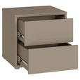 NACHTSCHRANK 50/48/42 cm  - Taupe/Silberfarben, Trend, Holzwerkstoff/Kunststoff (50/48/42cm) - Carryhome