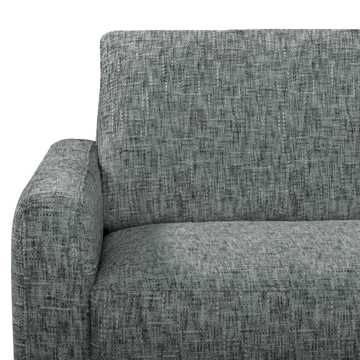 3-SITZER-SOFA SPRING in Webstoff Anthrazit Modern  - Anthrazit/Schwarzchrom, Design, Textil/Metall (187/85/92cm) - Livetastic