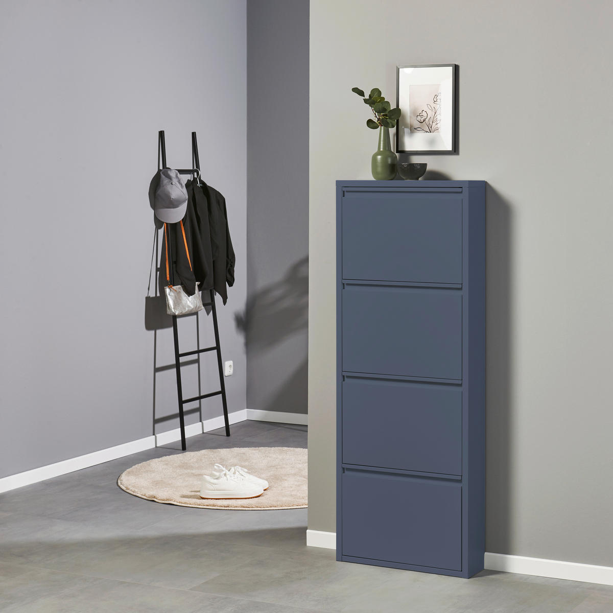 SCHUHKIPPER  in 51/137/16 cm  - Blau, MODERN, Metall (51/137/16cm) - Boxxx