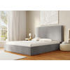 POLSTERBETT Bettkasten, Lattenrost 180/200 cm  in Hellgrau  - Hellgrau/Schwarz, Design, Holz/Textil (180/200cm) - Boxxx
