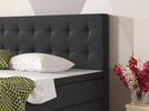 BOXSPRINGBETT 180/200 cm  in Anthrazit  - Anthrazit/Silberfarben, KONVENTIONELL, Textil/Metall (180/200cm) - MID.YOU