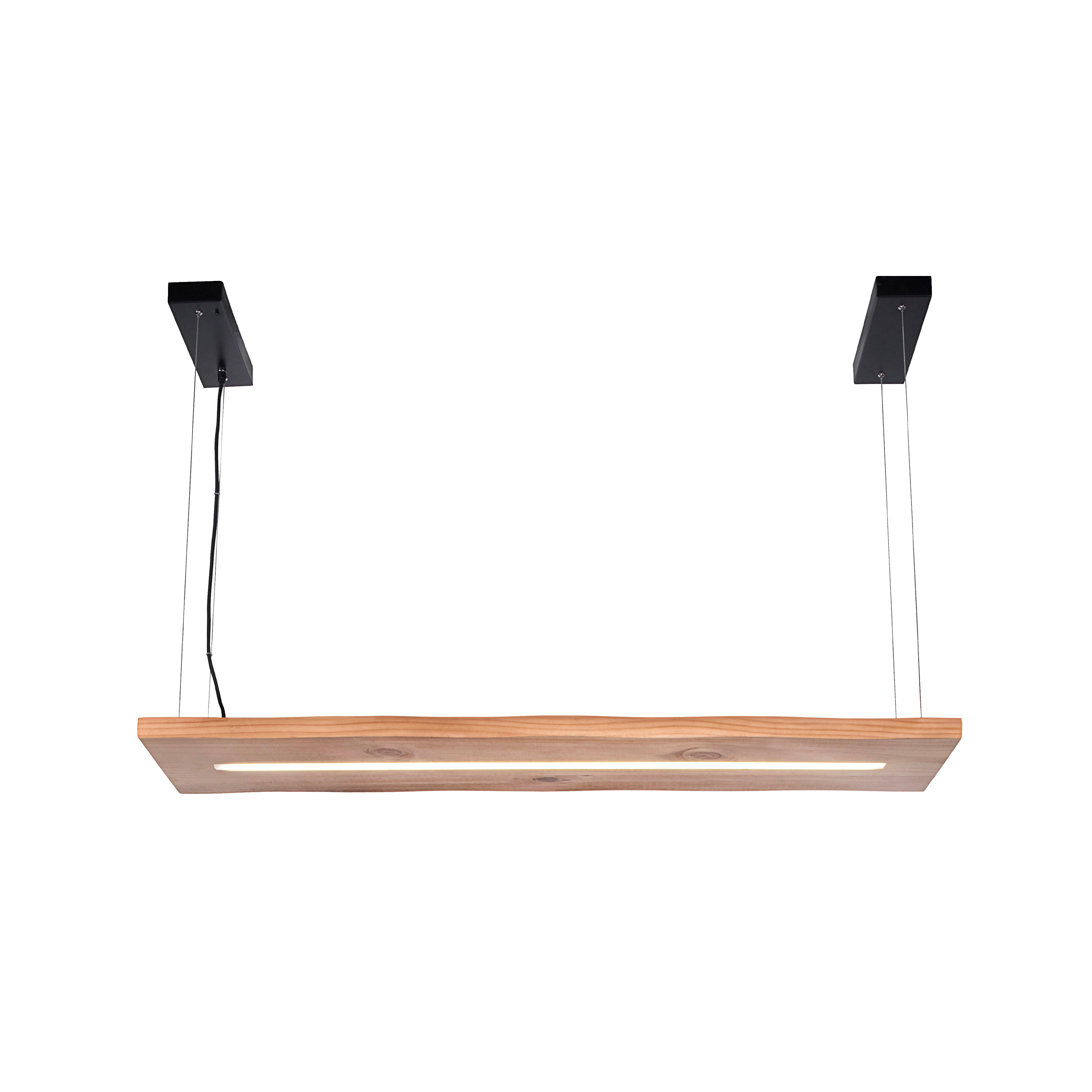 LED-HÄNGELEUCHTE Palma 120/30/120 cm   - Schwarz/Naturfarben, Natur, Holz/Kunststoff (120/30/120cm) - Paul Neuhaus