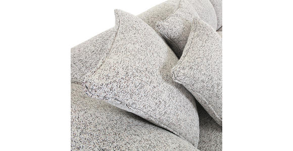 BIGSOFA Flachgewebe Greige - Greige/Schwarz, KONVENTIONELL, Kunststoff/Textil (280/75/100cm) - Carryhome