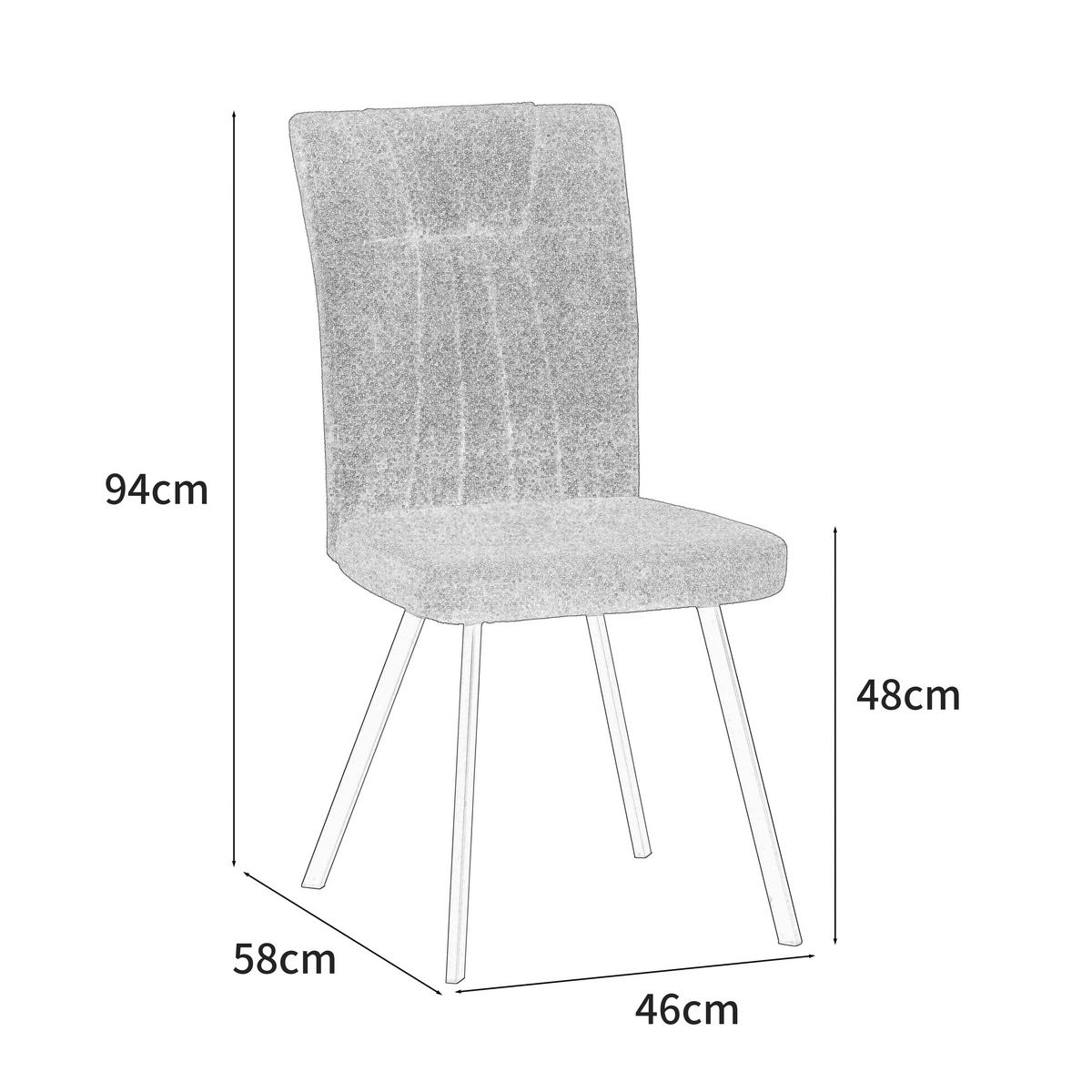 STOL, kovina, tekstil siva  - siva/črna, Moderno, kovina/tekstil (46/94/58cm) - Carryhome