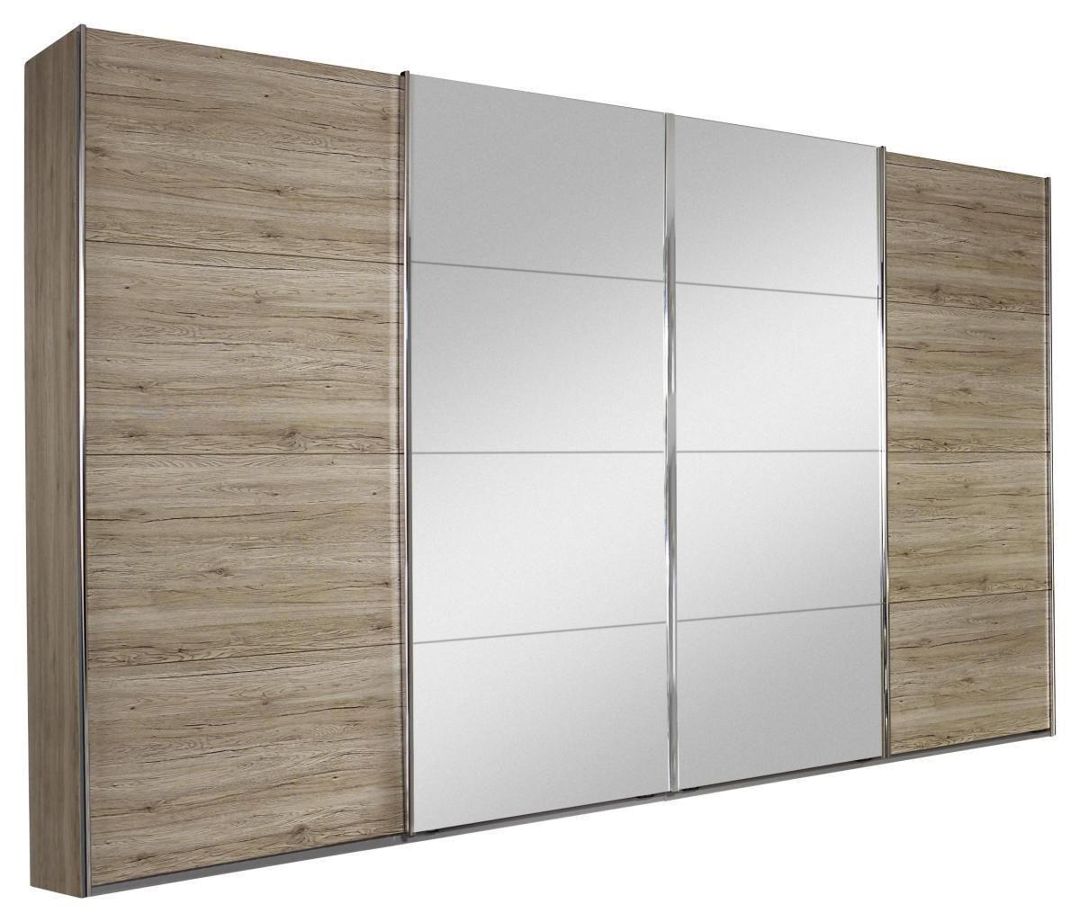 SCHWEBETÜRENSCHRANK 316/211/62 cm 4-türig Eichefarben  - Eichefarben, KONVENTIONELL, Holzwerkstoff (316/211/62cm) - Rauch Möbel