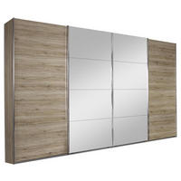 SCHWEBETÜRENSCHRANK 316/211/62 cm 4-türig Eichefarben  - Eichefarben, KONVENTIONELL, Holzwerkstoff (316/211/62cm) - Rauch Möbel