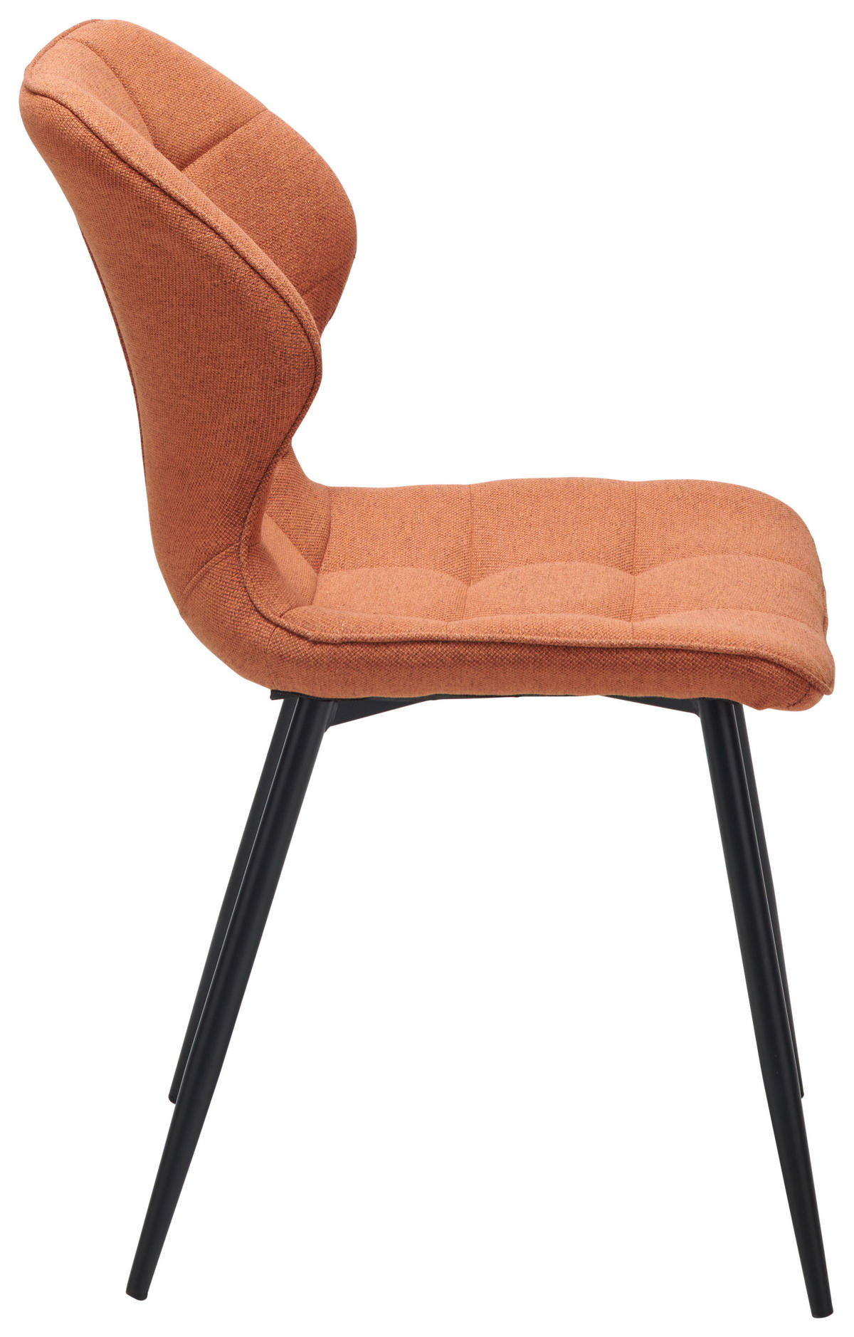 STUHL Webstoff Cognac Pappel Sperrholz  - Cognac/Schwarz, LIFESTYLE, Holz/Textil (47/82/59cm) - Livetastic
