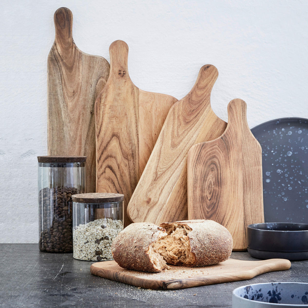 SCHNEIDEBRETT 50/14/1,5 cm  - Teakfarben, Basics, Holz (50/14/1,5cm) - Aida