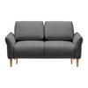 2-SITZER-SOFA in Webstoff Anthrazit  - Eichefarben/Anthrazit, Modern, Holz/Textil (150/85/92cm) - MID.YOU
