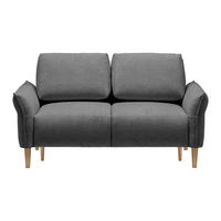 2-SITZER-SOFA in Webstoff Anthrazit  - Eichefarben/Anthrazit, Modern, Holz/Textil (150/85/92cm) - MID.YOU