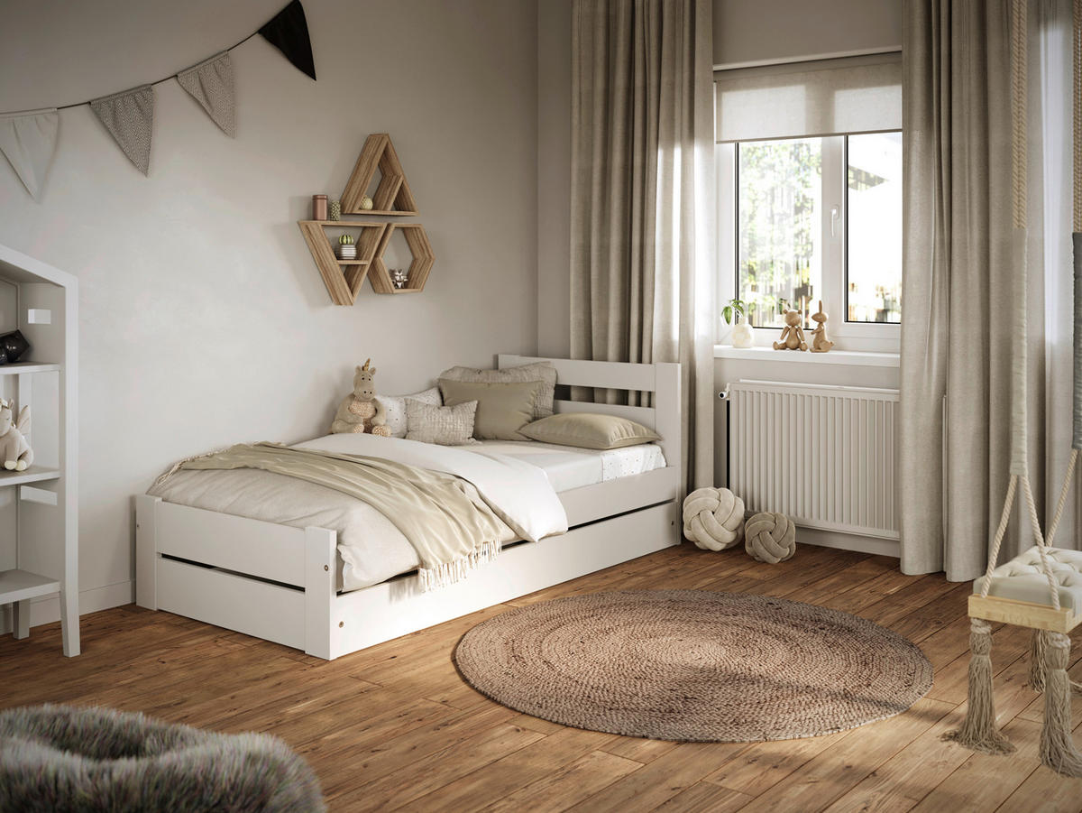 KINDER-/JUNIORBETT 80/180 cm  in  - Birkefarben, MODERN, Holz/Holzwerkstoff (80/180cm) - MID.YOU