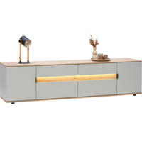 LOWBOARD Hellgrau, Eichefarben  225,6/54,2/48 cm  - Eichefarben/Hellgrau, Design, Holz/Holzwerkstoff (225,6/54,2/48cm) - Dieter Knoll