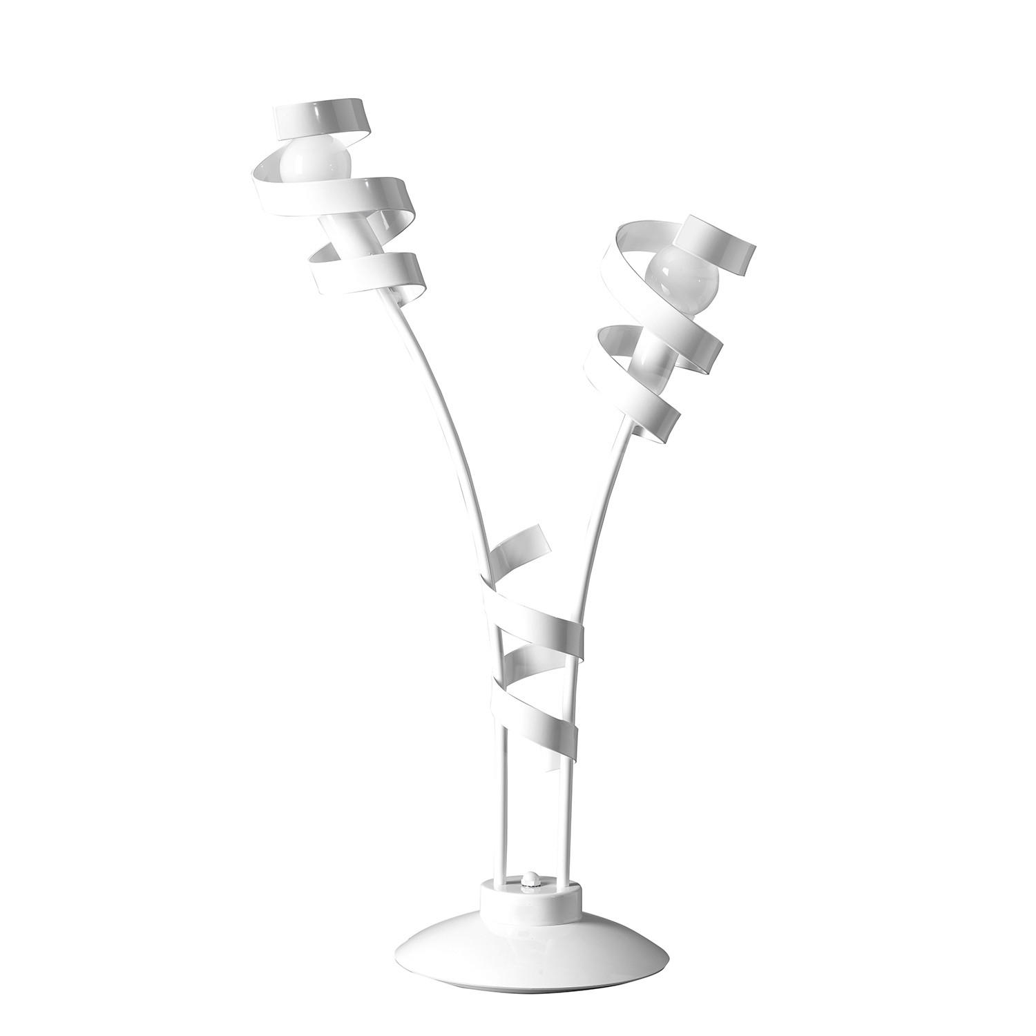 TISCHLEUCHTE 40/65 cm   - Weiß, Design, Metall (40/65cm)