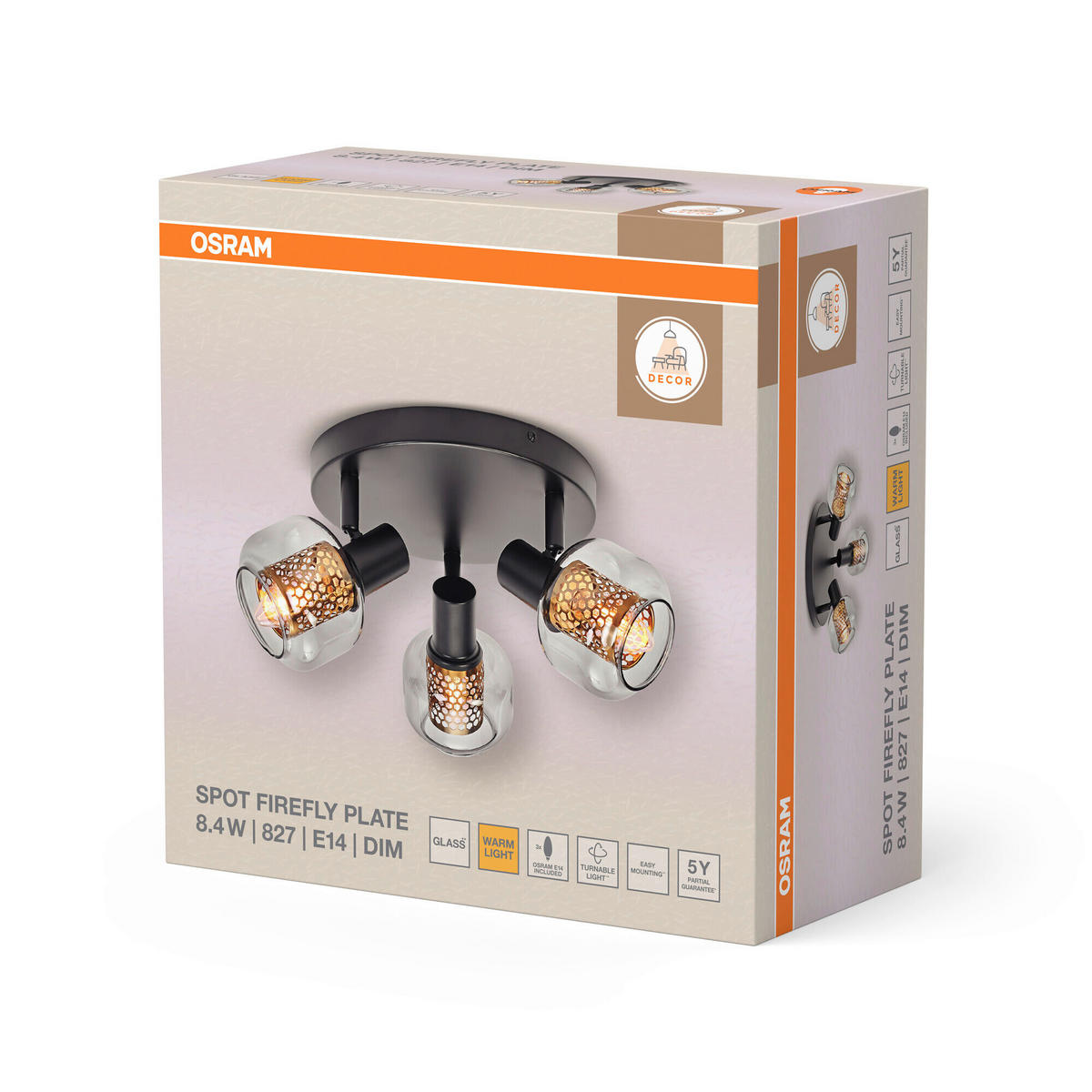 LED-STRAHLER 36.5/17.6 cm   - Schwarz, Basics, Glas/Metall (36.5/17.6cm) - Osram