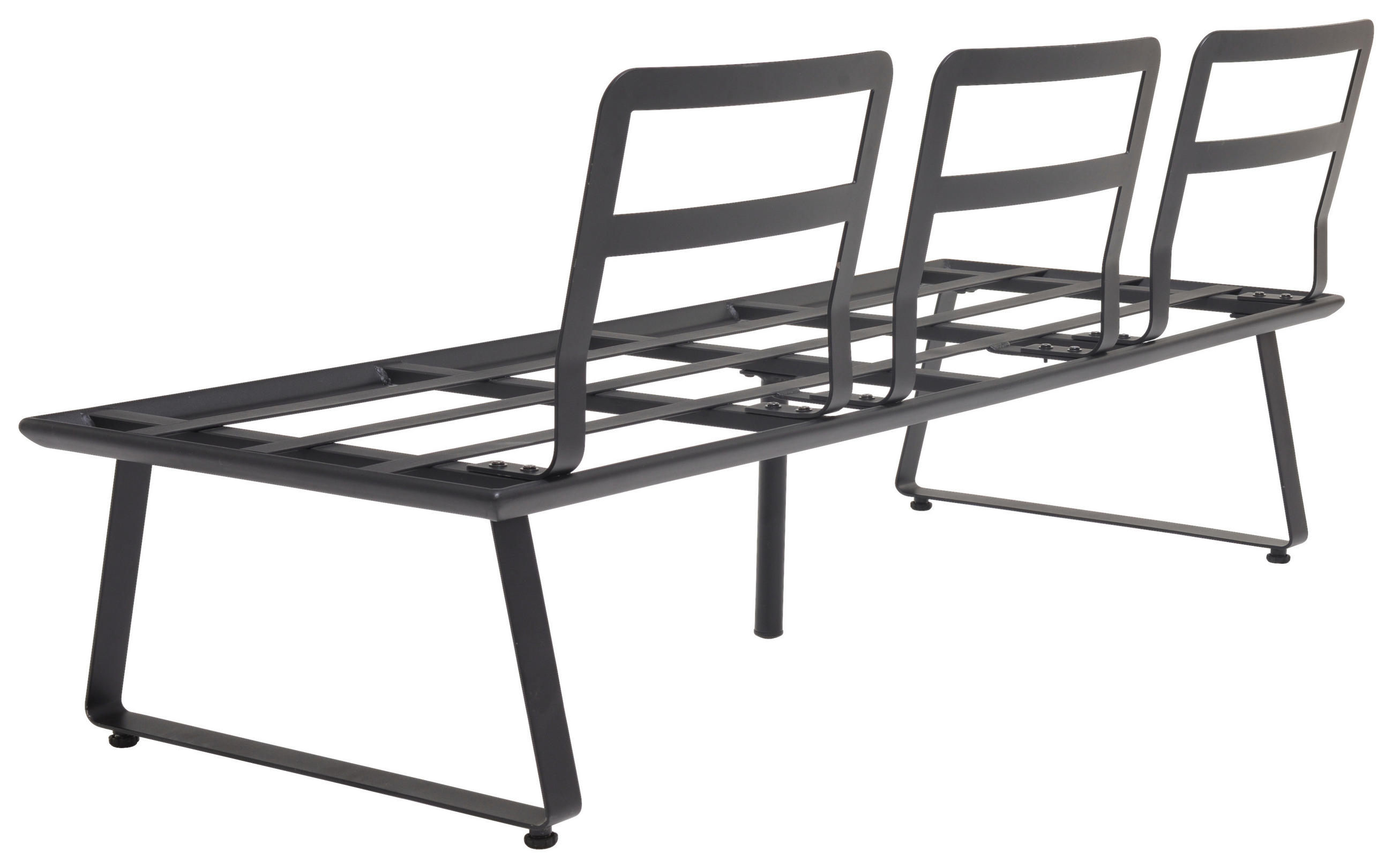 GARTENBANK 177/74,7/73,3 cm  Carbonstahl  - Hellgrau/Schwarz, Design, Textil/Metall (177/74,7/73,3cm) - Ambia Garden