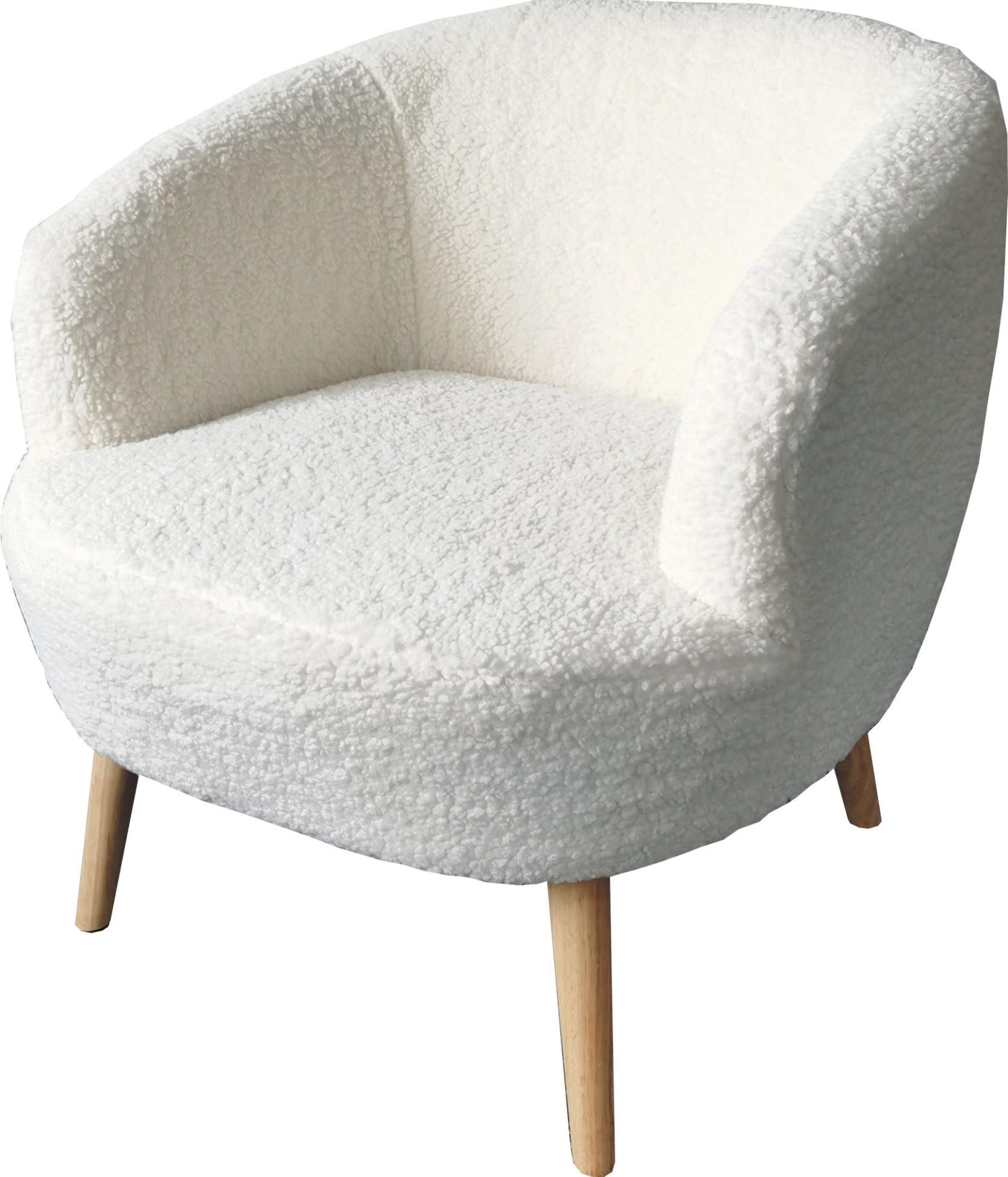 FOTELJA drvo, tekstil  bež, bijela   - bijela/prirodne boje, Moderno, drvo/tekstil (74/71/72cm) - Xora