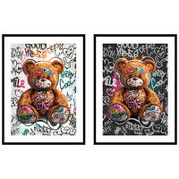 KUNSTDRUCK 30/40 cm  - Multicolor/Schwarz, Design, Holzwerkstoff (30/40cm) - Monee